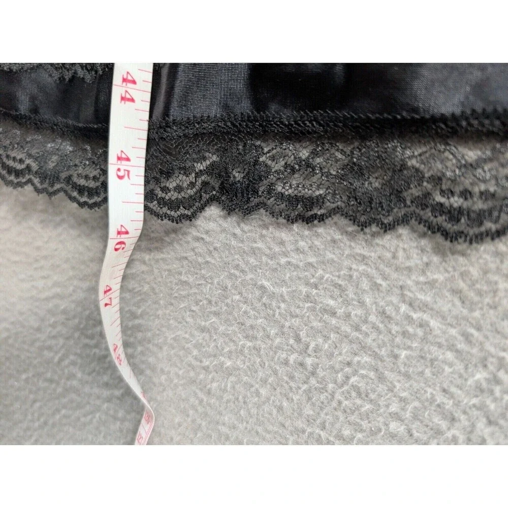 Vintage Velrose 100% Nylon Black Night Gown Lingerie Lace Mexico Women's Size 42